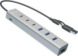 i-tec CAHUBMETAL7 huby i koncentratory USB 3.2 Gen 1 (3.1 Gen 1) Type-A + Type-C 5Mbit/s Gray | CAHUBMETAL7 | 8595611707193