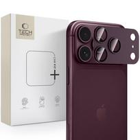 Apsauga kamerai Tech-Protect Camfull Fit+ iš grūdinto stiklo telefonui iPhone 18 Pro Max - bordo