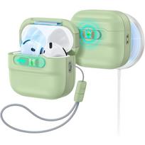 Dėklas ESR Pulse HaloLock MagSafe skirtas Apple AirPods 4 / 5 - šviesiai žalias