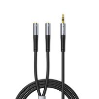 Garso adapteris Orico AX2 mini jack 3,5 mm ausinių ir mikrofono skirstytuvas 1 m – juodas