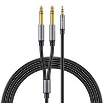 Garso kabelis Orico AX2N mini jack 3,5 mm į 2 x jack 6,5 mm 1 m – juodas