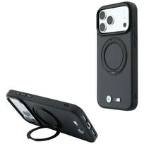 Dėklas BMW Kevlar Ring Stand 360 MagSafe, skirtas iPhone 18 Pro / 17 Pro - Tamsiai pilkas