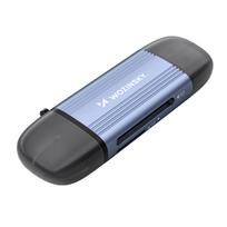 Atminties kortelių skaitytuvas Wozinsky WCR-5G SD ir microSD USB-A 3.0 / USB-C 3.0 aliuminis - pilkas