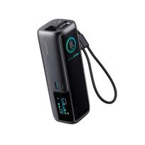 Įkroviklis (Power Bank) Joyroom PODIX PR70 25000mAh iki 240W su dviem įmontuotais USB-C kabeliais ir dviem TFT ekranais – pilkas