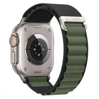 Dirželis Tech-Protect Nylon Pro Apple Watch 8 / 9 / 10 / 11 / 12 / SE / Ultra (44 / 45 / 46 / 49 mm), juodas / žalias