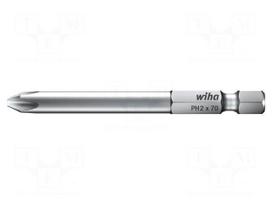 Screwdriver bit: Phillips | PH3 | 1/4" | Overall len: 70mm