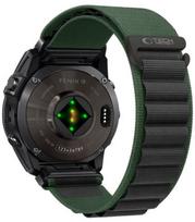 Žalia / juoda apyrankė Garmin Fenix 5X / 5X Plus / 6X / 6X Pro / 7X / 8 / 8 Pro / 9 / 9 Pro (51 mm) "Tech-Protect Nylon Pro"