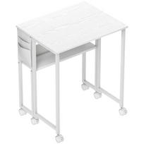 Sulankstomas rašomasis stalas su atvira lentele 63x50x75 cm baltas
