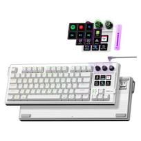 K1 Pro Macro“ klaviatūra, tik laidinis ryšys, visiškai programuojamas integruotas klaviatūros blokas, pritaikoma mechaninė klaviatūra žaidimams ir transliacijoms, su ekranu ir reguliavimo rankenėle, sandarinimo tarpikliai, RGB apšvietimas Balta