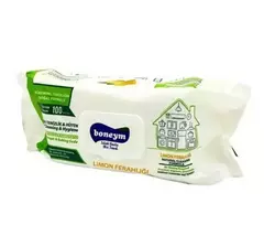 Drėgnos servetėlės įvairiems paviršiams Lemon Boneym 100 vnt