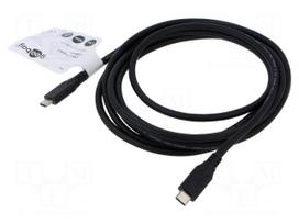 Cable | USB 4.0 | USB C plug,both sides | 3m | black | 4K,HDR | PVC | 100W