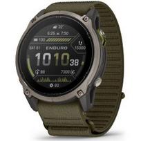 GARMIN Enduro 4, Titanium with dark olive ComfortFit fabric band sportinis laikrodis 010-04799-01
