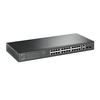 TP-LINK | Switch | TL-SG1428PE | Web Managed | Rack-Mountable | 2 SFP Ports | 24 PoE+ Ports | 100-240VAC, 50-60Hz Power Supply