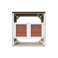Šiukšlių konteinerio stoginė 2x240L- TIMBELA M980A-REDWOOD RED
