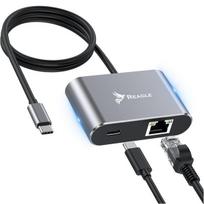 ADAPTERIS USB-C ETERNETO ADAPTERIS TINKLO KORTELĖ USB LAN RJ45 2.5G PD100W REAGLE