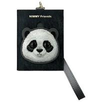 Nimmy Black Glasses Panda Card Wallet