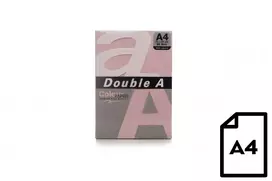 Spalvotas popierius Double A, 80g, A4, 500 lapų, Rožinė