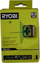 RYOBI Cross Laser with green beam. Working range 15 m. Operating time 6 hours. Class II laser. Wavelength: 520nm ± 10nm