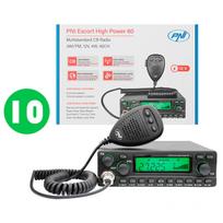 Bax with 10 pcs Radio station CB PNI Escort High Power 60 multistandard, FM/AM, ASQ, RF Gain, 12V
