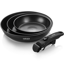 Keptuvių komplektas Haeger Easy Fit PA-C04.021A, Ø 28 cm, aliuminis, juoda sp.