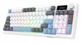Aqirys Atria White Linear wired mechanical gaming keyboard, backlit, white