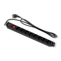 Qoltec Power supply cable for a CB anti-disconnection unit to a 19" RACK 1U 16A PDU 8x French 2m