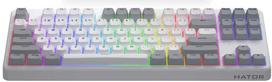 HATOR Rockfall 3 Aurum Orange Linear wireless mechanical gaming keyboard, backlit, white
