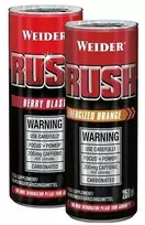 Pre-workout gėrimas Weider Rush RTD 24 × 250 ml, spanguolių ir apelsinų skonio