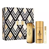 SET PACO RABANNE „1 Million“ EDT purškiklis 100 ml + DEO purškiklis 150 ml + RABANNE „1 Million“ EDT purškiklio miniatiūra 10 ml