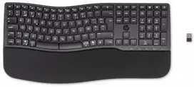 HP 680 Comfort dviejų režimų klaviatūra, viso dydžio (100%), belaidė, RF belaidė + Bluetooth, stūmoklinė klavišų jungtis, AZERTY, juoda