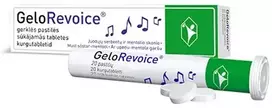 GELOREVOICE juodųjų serbentų-mentolio kietosios pastilės N20