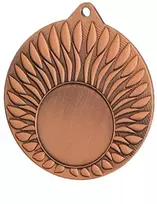 Bronzinis medalis su vieta 25 mm emblemai - plienas