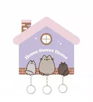Pusheen magnetinė raktų kabykla su 3 pakabukais