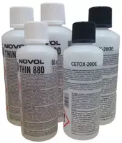 RINKINYS PS purškiamam glaistui: 3 vnt. skiediklis P-S THIN880, 80 ml + 2 vnt. kietiklis CETOX, 90 ml