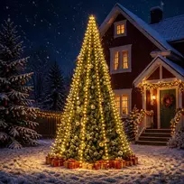 Kalėdų eglutės lemputės 500 LED Šilta balta 500 cm