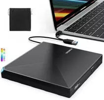 ORIGBELIE išorinis CD/DVD ±RW įrenginys su USB 3.0 ir USB-C jungtimis TP620-Juodas