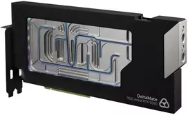 Thermal Grizzly DeltaMate 5090 Astral Glass Edition GPU Vanduo Cooler, ARGB, with Backplate - Borosilicate Glass, Juodas