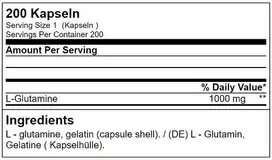 L-glutamino kapsulės GN Glutamine Tera Caps 200 kapsulių