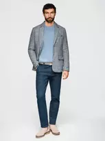Vyriškas pilkas lininis švarkas regular fit