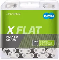 Grandinė KMC X FLAT Sidabrinis/Juodas Waxed