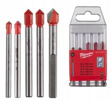 Grąžtų rinkinys plytelėms ir stiklui Milwaukee 4932479948, 5 vnt.