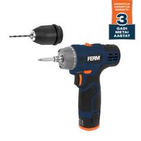 Akumuliatorinis gręžtuvas CDM1202 Ferm 12V/1.5Ah/16Nm USB-C/su priedais