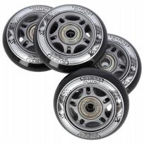 Ratukai riedučiams Nils Extreme Black N 70mm/82A su guoliais, juodi