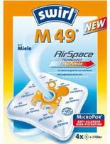 Dulkių siurblio maišeliai Swirl M49 EcoPor didelė filtracija 4 maišeliai + 1 filtras