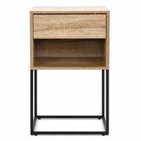 Naktinis staliukas ModernHome GIC-NST65-15, šviesus ąžuolas sp., 64.5 cm x 38.5 cm x 40 cm
