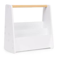 Vaikiška knygų lentyna EcoToys Montessori, balta sp., 42.5 cm x 18 cm x 40 cm