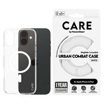 Permatomas baltas telefono dėklas su MagSafe iPhone 16 Plus CARE by PanzerGlass