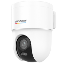Valdoma kamera Hikvision DS-2CD1F47G3H-LIUF/SX F2.8 (balta, 4 MP, ColorVu, 30 m IR+LED , Auto Tracking, aktyvus atbaidymas, PoE)