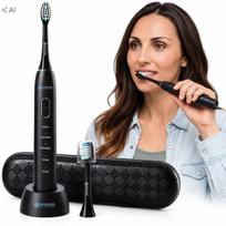 Soninis elektrinis dantų šepetėlis „Oromed ORO-BRUSH BLACK“, 5 režimai, dėklas, IPX7