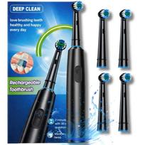 R2 soninis elektrinis dantų šepetėlis „Deep Clean“ su 2 min. laikmačiu ir 4 galvutėmis